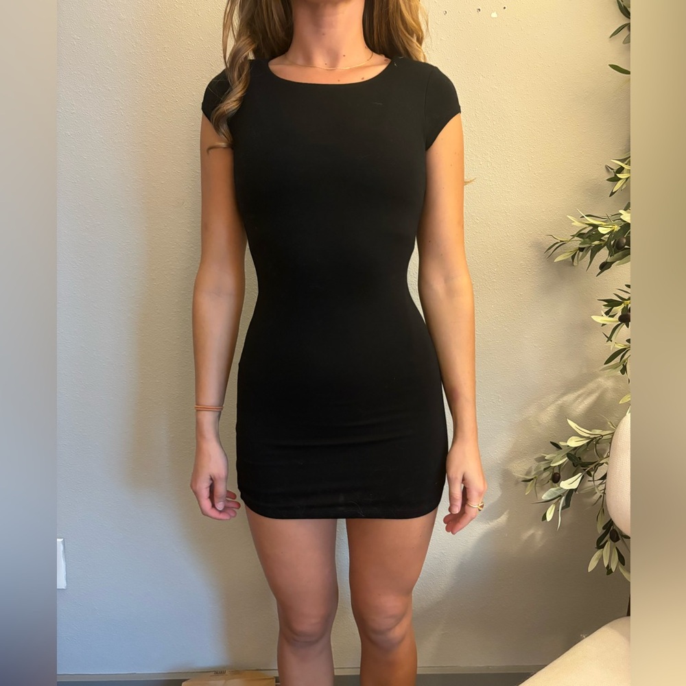 Black mini dress
